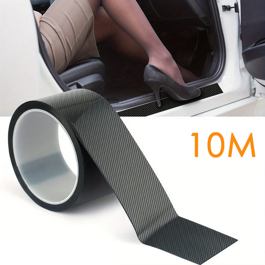 Roll of carbon fiber tape with a car door open in the background