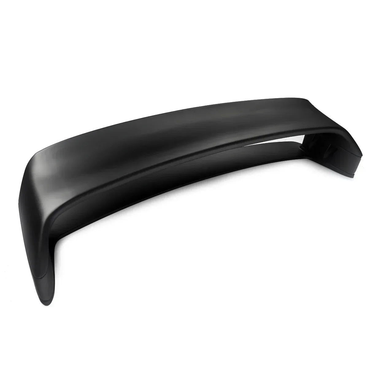 "Black BMW E36 M3 rear spoiler wing with matching door handle."