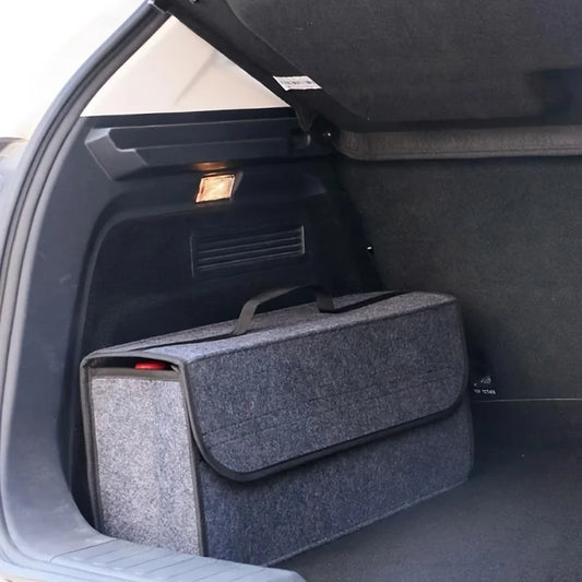 Gray Anti-Slip Car Trunk Storage Organizer - JustUsRacers