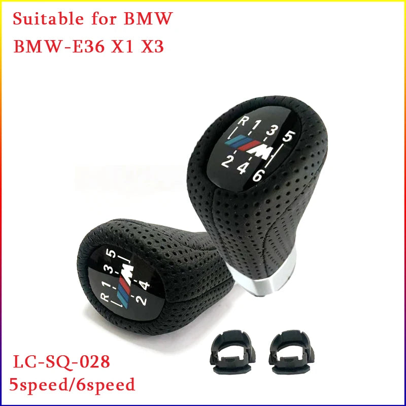 BMW E36+ manual transmission shift knob with genuine leather cover.