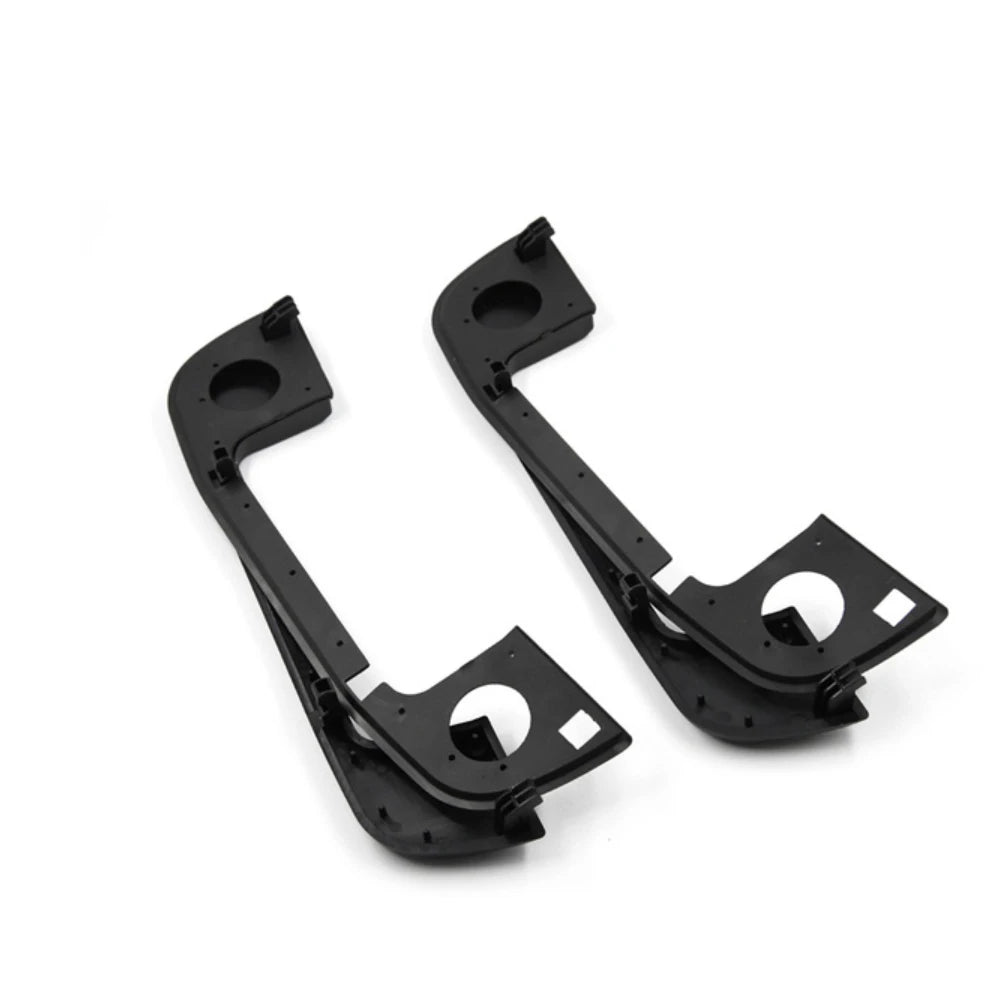 Four black exterior door handle gaskets for BMW E36 vehicles.