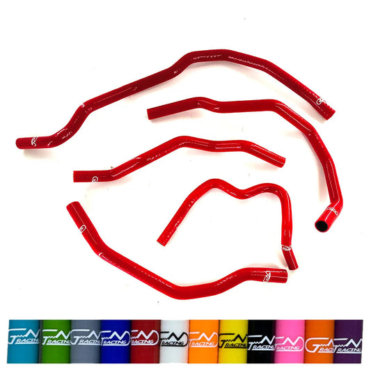 BMW E46 Silicone Radiator Hose Kit - Red. Fits M3, 3 Series, M52/M54/S54 engines. Improves cooling system performance.