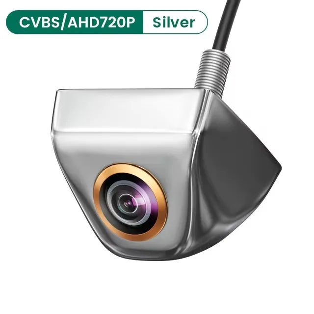 Car rear view camera with 170° fisheye lens. AHD/CVBS output in 1920x1080P or 720P. Gold-plated connectors and waterproof des