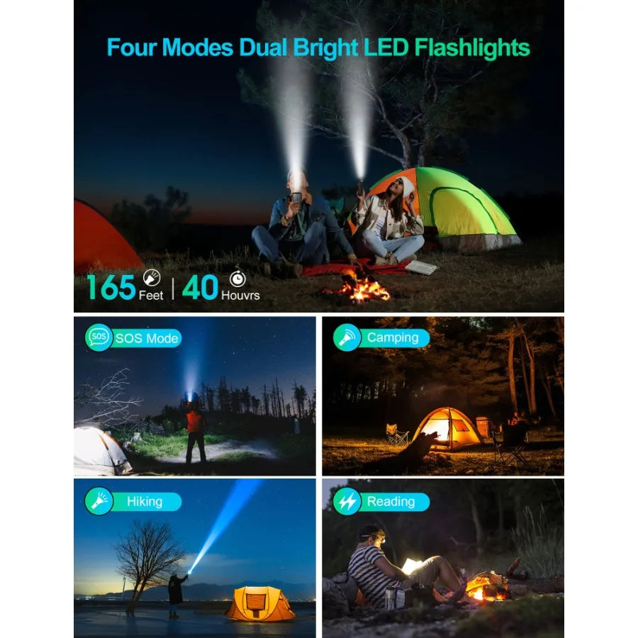 Portable Solar Power Bank 33500mAh with Flashlight - JustUsRacers