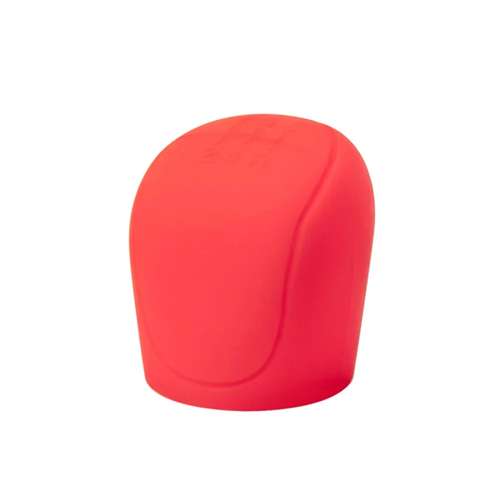 Red Universal Silicone Handbrake and Gear Cover Set with anti-slip interior.