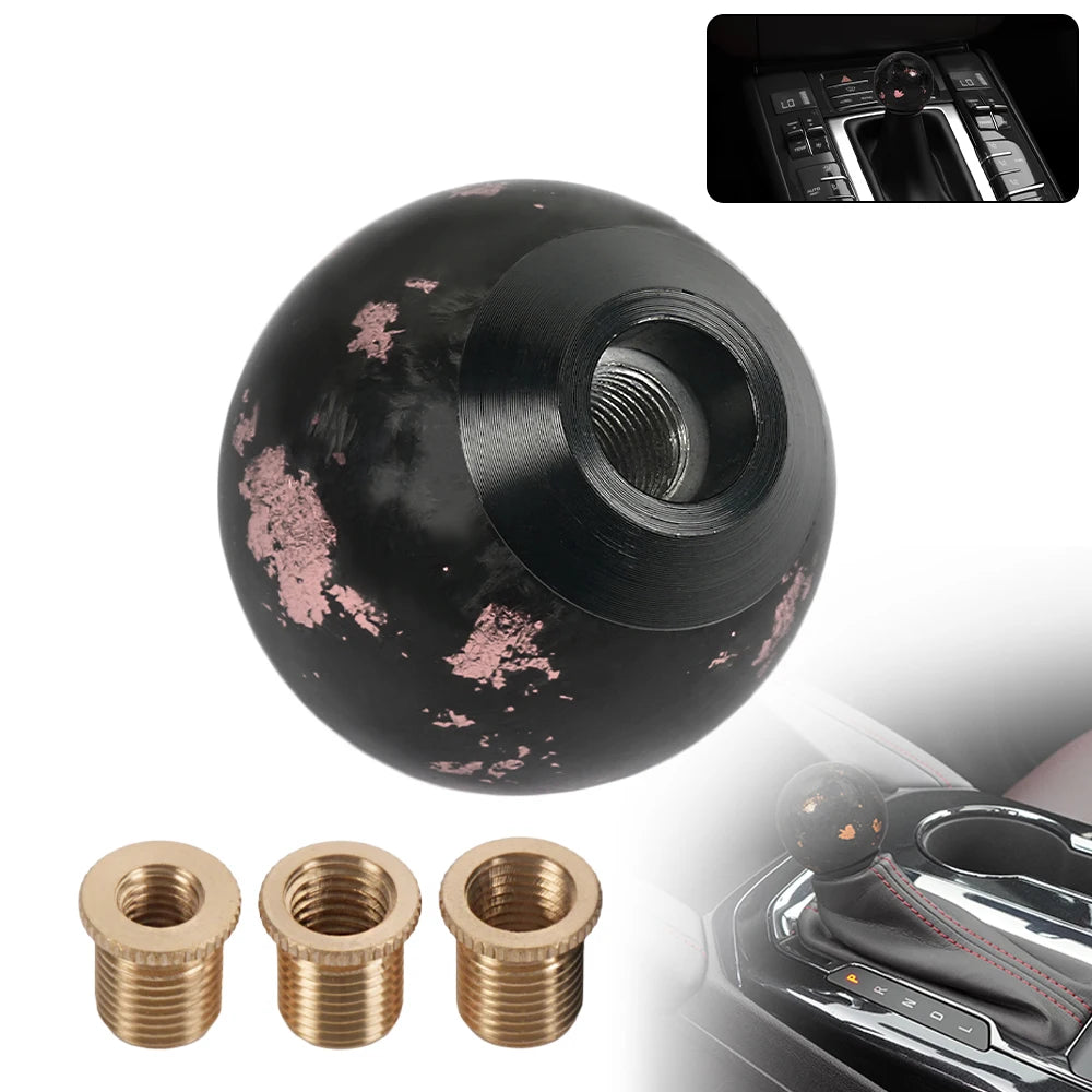 Carbon fiber ball shift knob - fits BMW E36 manual/auto. Premium interior upgrade. Measure before purchase. Black or silver. 