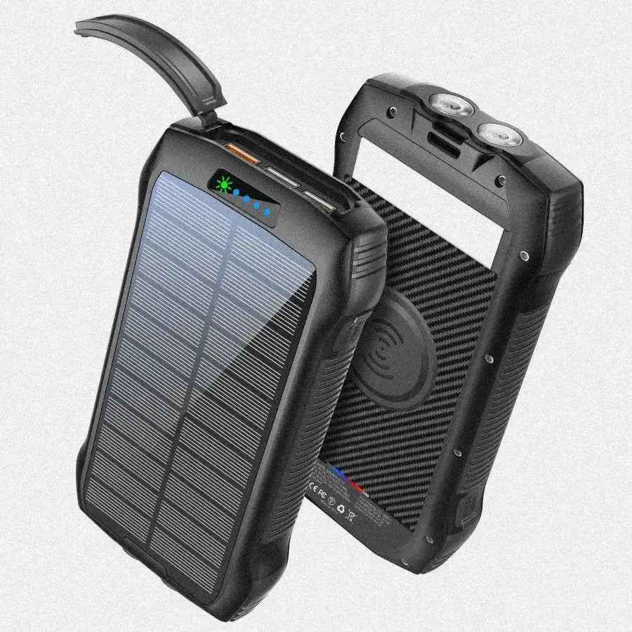 Portable Solar Power Bank 33500mAh with Flashlight - JustUsRacers