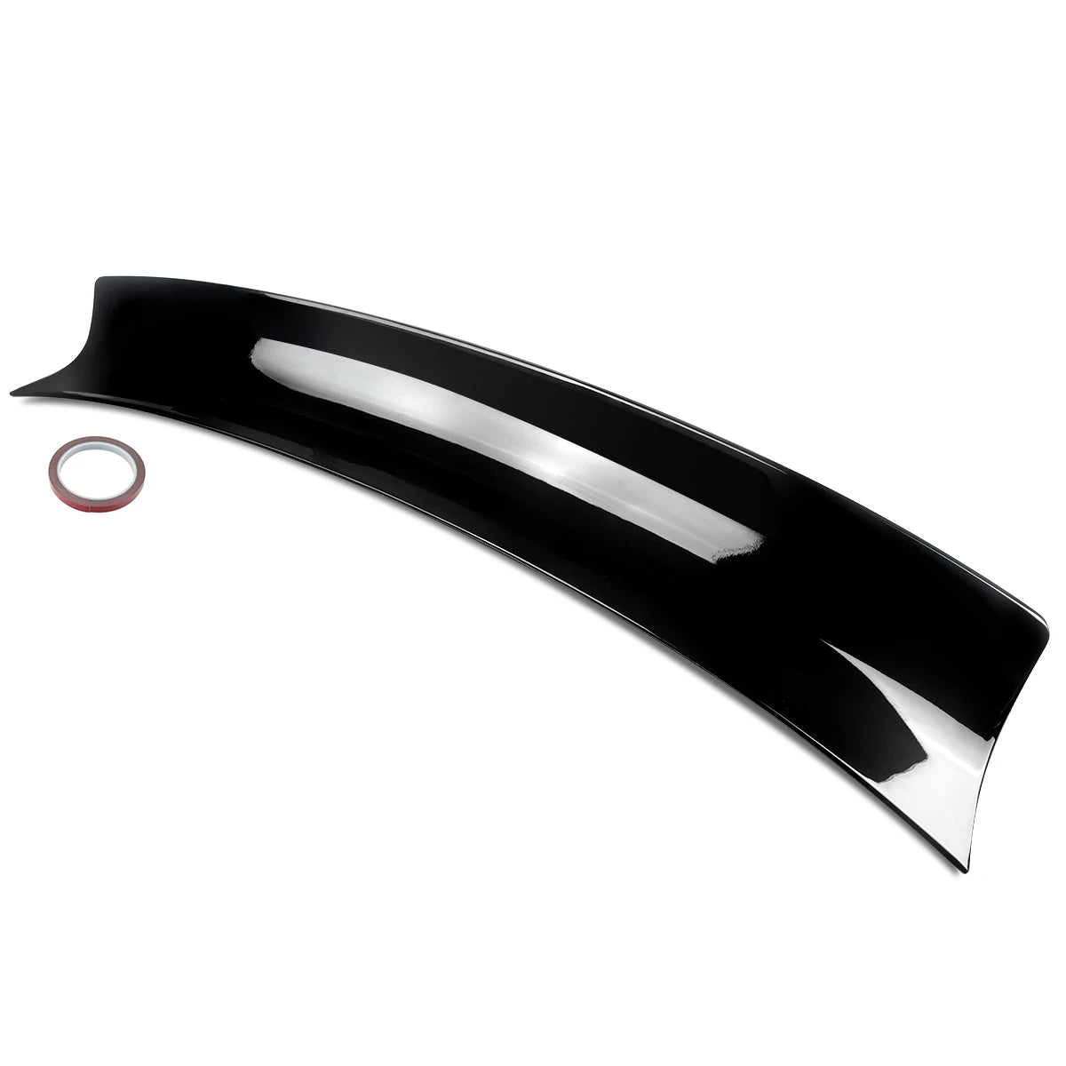 Gloss black JDM Ducktail Trunk Spoiler for BMW E46 Sedan (1999-2006) - enhances rear aesthetics.