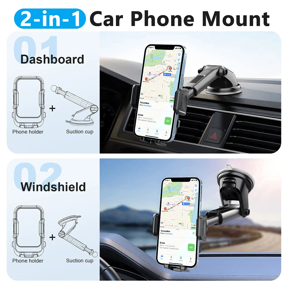Car Phone Holder Mount with Suction Cup - JustUsRacers