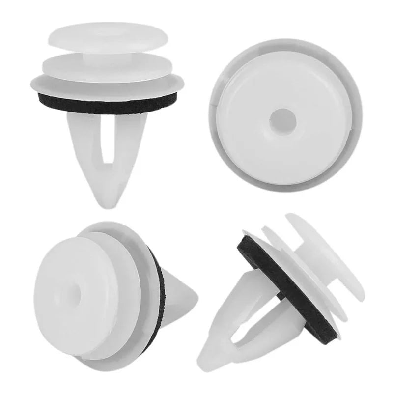 Set of 3 white and black door panel clips (BMW E46, 51418224768).