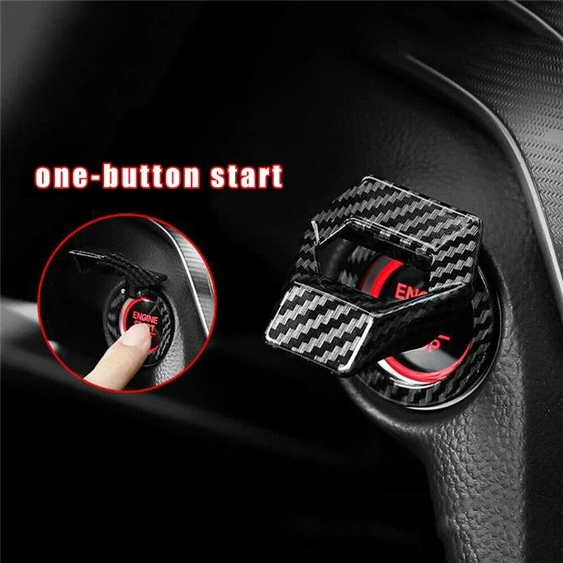 'Car engine start/stop switch cover. Fits 1 button. Auto-inspired.'