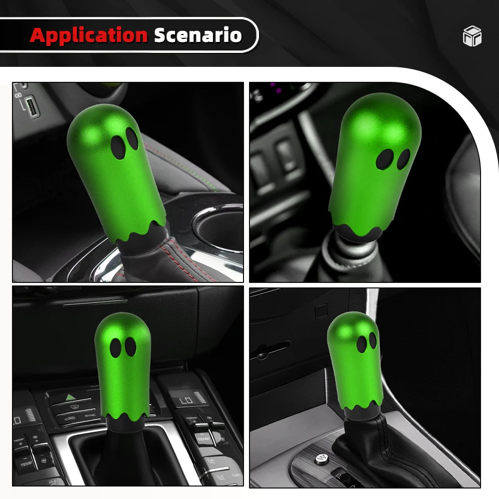 "JDM Ghost Gear Shift Knob with M8/M10/M12 fitting and 86mm height."
