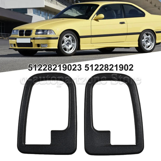 "Interior door handle trim for BMW E36 (1992-1999) cars. Replace worn or damaged parts with this exact-fit accessory."
