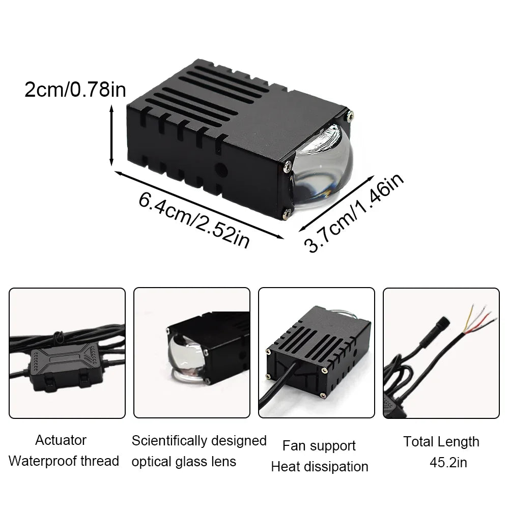 LED Headlight Bumper Fog Lamps Projector Mini Driving Lights - JustUsRacers