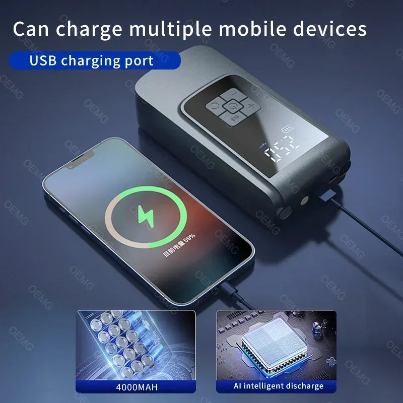 Portable Inflatable Air Pump Car Tire Inflator - JustUsRacers