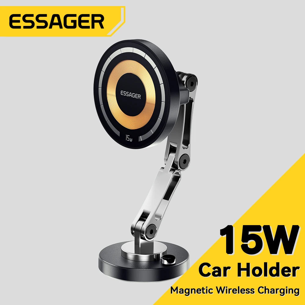 Essager 15W Magnetic Wireless Car Phone Holder - JustUsRacers
