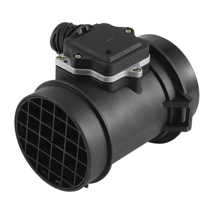 BMW E36 MAF Sensor: Black plastic inlet on mask-air flow sensor.