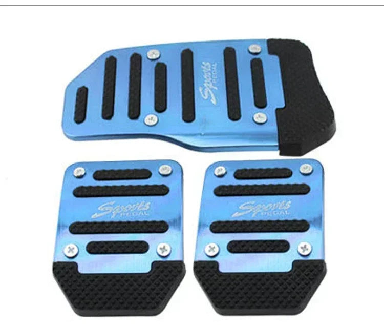 Universal Non-Slip Aluminum Manual Transmission Pedal Cover Set - JustUsRacers