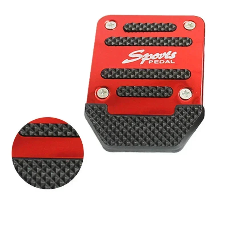 Universal Non-Slip Aluminum Manual Transmission Pedal Cover Set - JustUsRacers