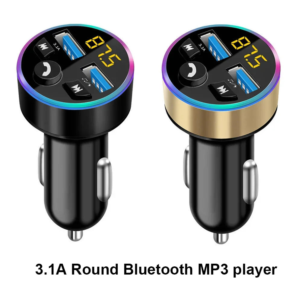 '3-in-1: FM transmitter + Bluetooth 5.0 + fast charging in a single USB car adapter.'