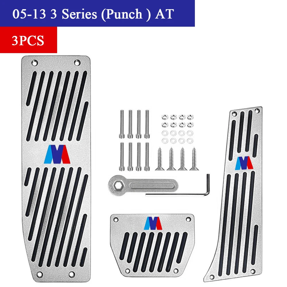 BMW Foot Pedal Covers Stainless Steel Rubber Anti-Slip Pedals - JustUsRacers