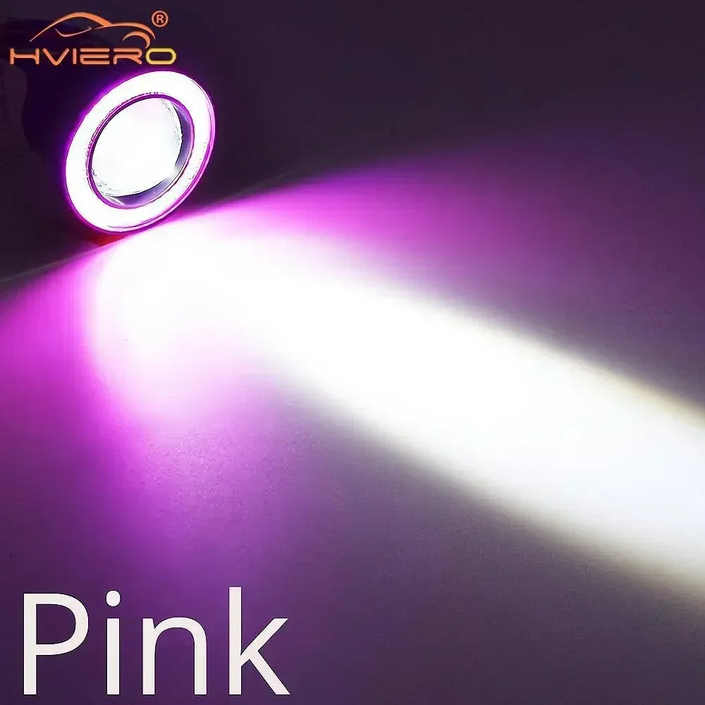 2Pcs 30W Car DRL Fog Lights with COB Angel Eye - JustUsRacers