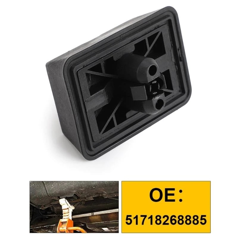 Black BMW E46 Jack Pad Cushion: Protective cover.

Or more succinctly:

Black BMW E46 Jack Pad Cushion Cover.