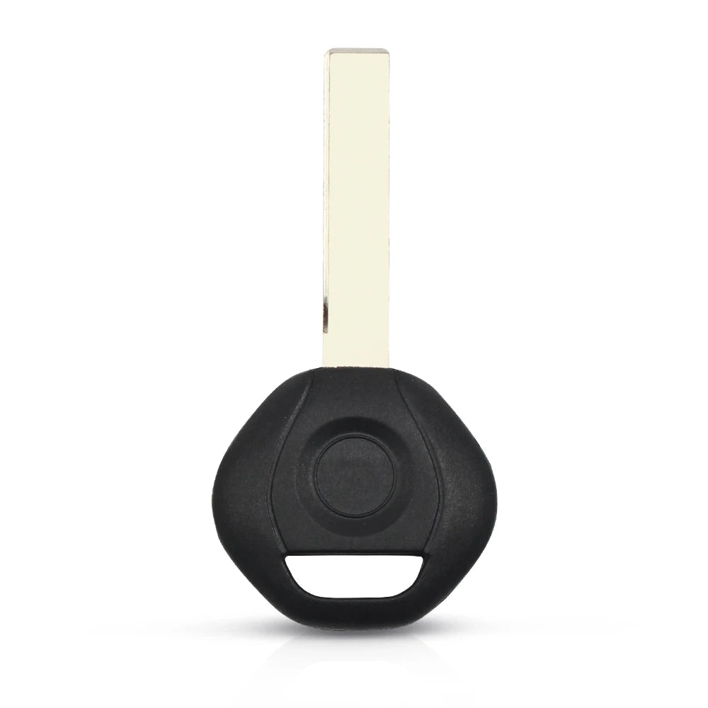 Black and white BMW key shell with white handle for models E36, E34, E38, E39, Z3: HU58/HU92. Uncut blade replacement.