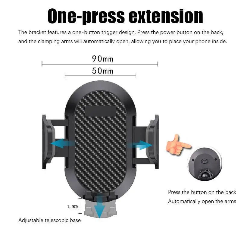 'Car phone mount with suction cup. Sleek, stable design for easy device hold.'