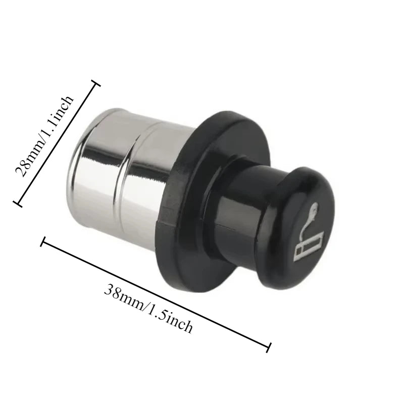 Black/silver push-button lighter in metal case; hidden diversion pill box insert. Professional-grade discreet accessory for v