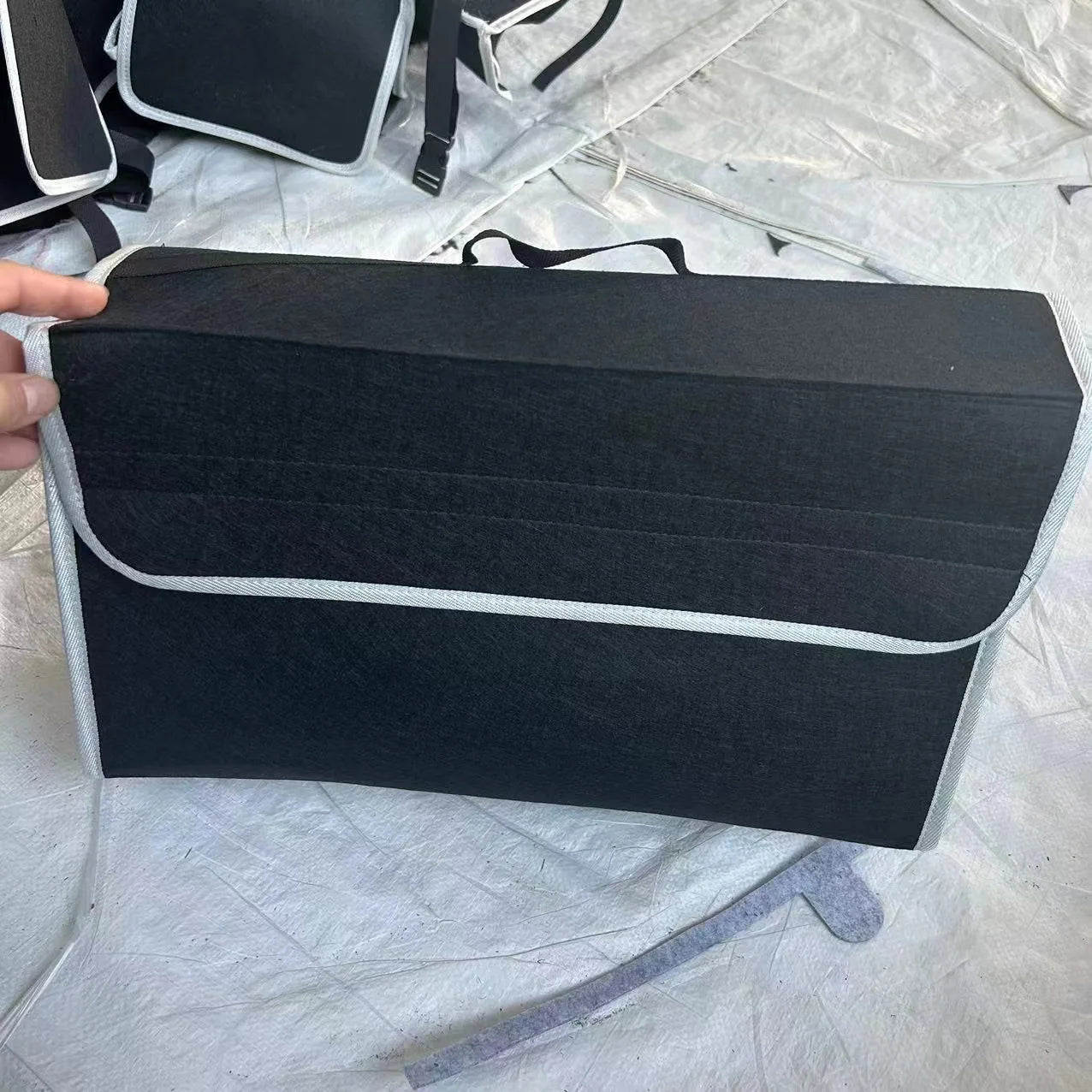 Gray Anti-Slip Car Trunk Storage Organizer - JustUsRacers