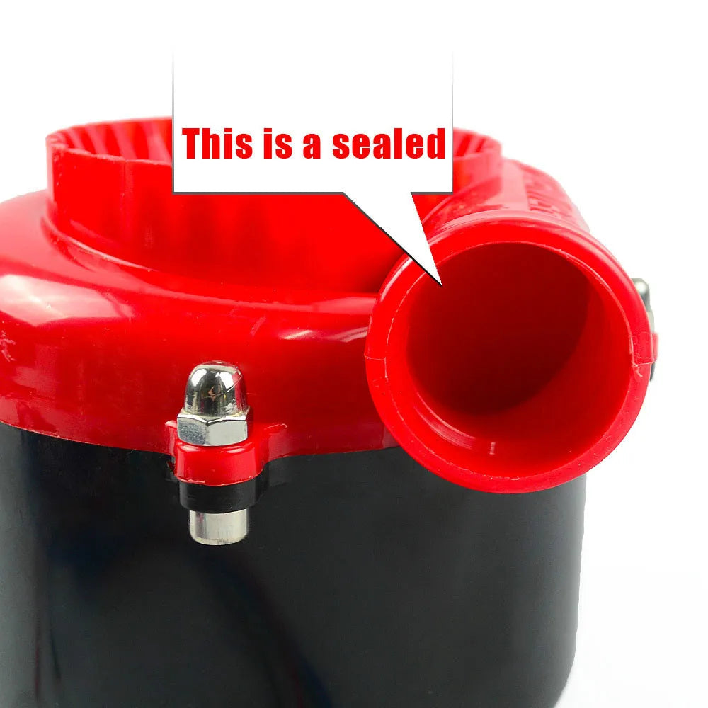 Red and black 12V Blow-Off Valve simulator with textured handle.