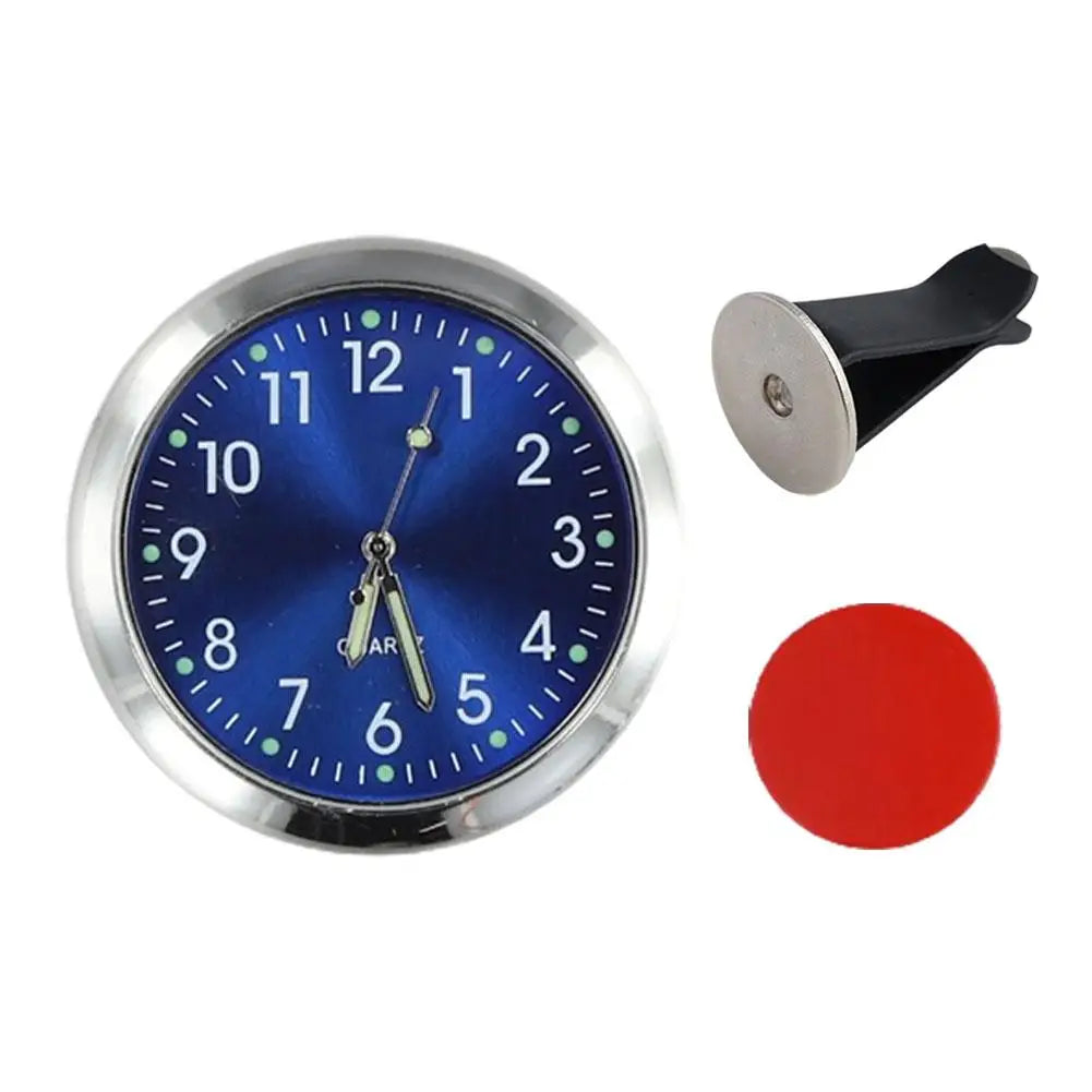 Red ball on white background: Mini Dashboard Analog Car Clock. Suitable for cars, boats, SUVs, desks, or home use.