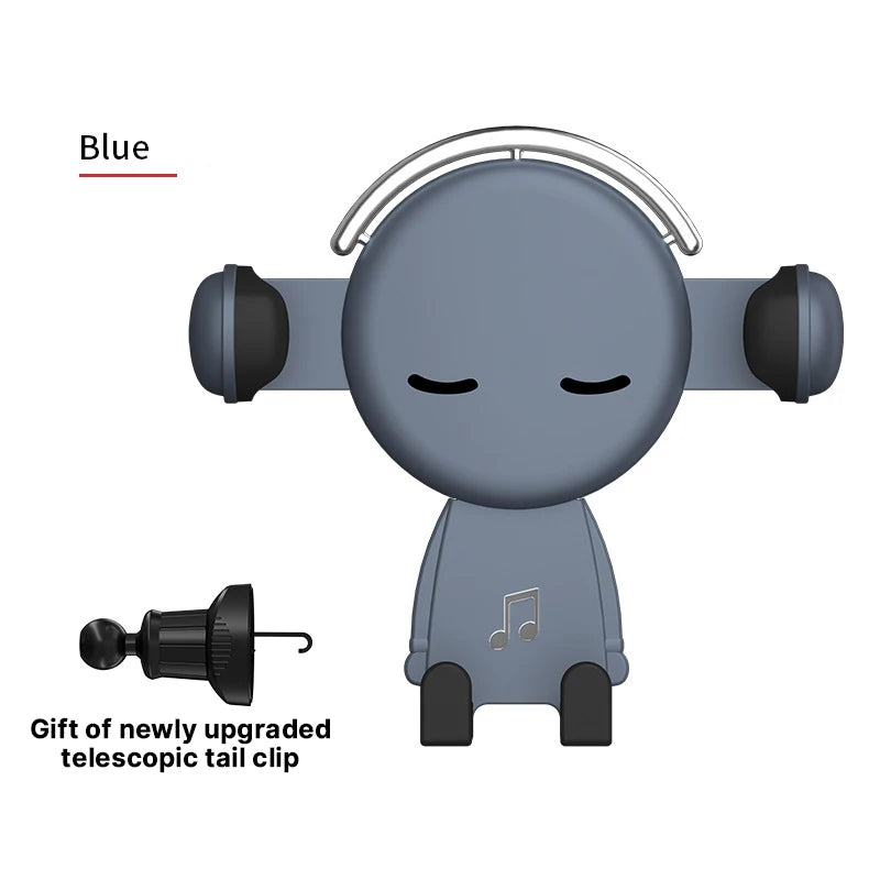 Bluetooth headset with mic on universal car vent mount — fits phones/cases. No drilling. Enhanced call quality on the road.