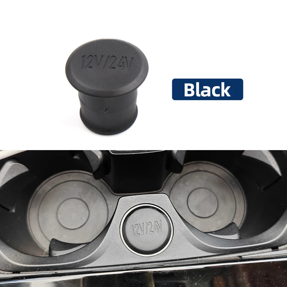 "Red/Black Universal Cigarette Lighter with Dust Plug"