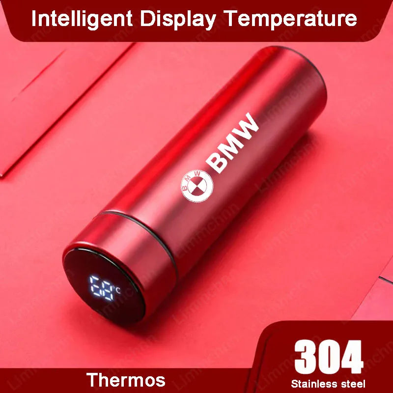"BMW M Thermos Bottle: 500ML, Intelligent Temperature Sensor"