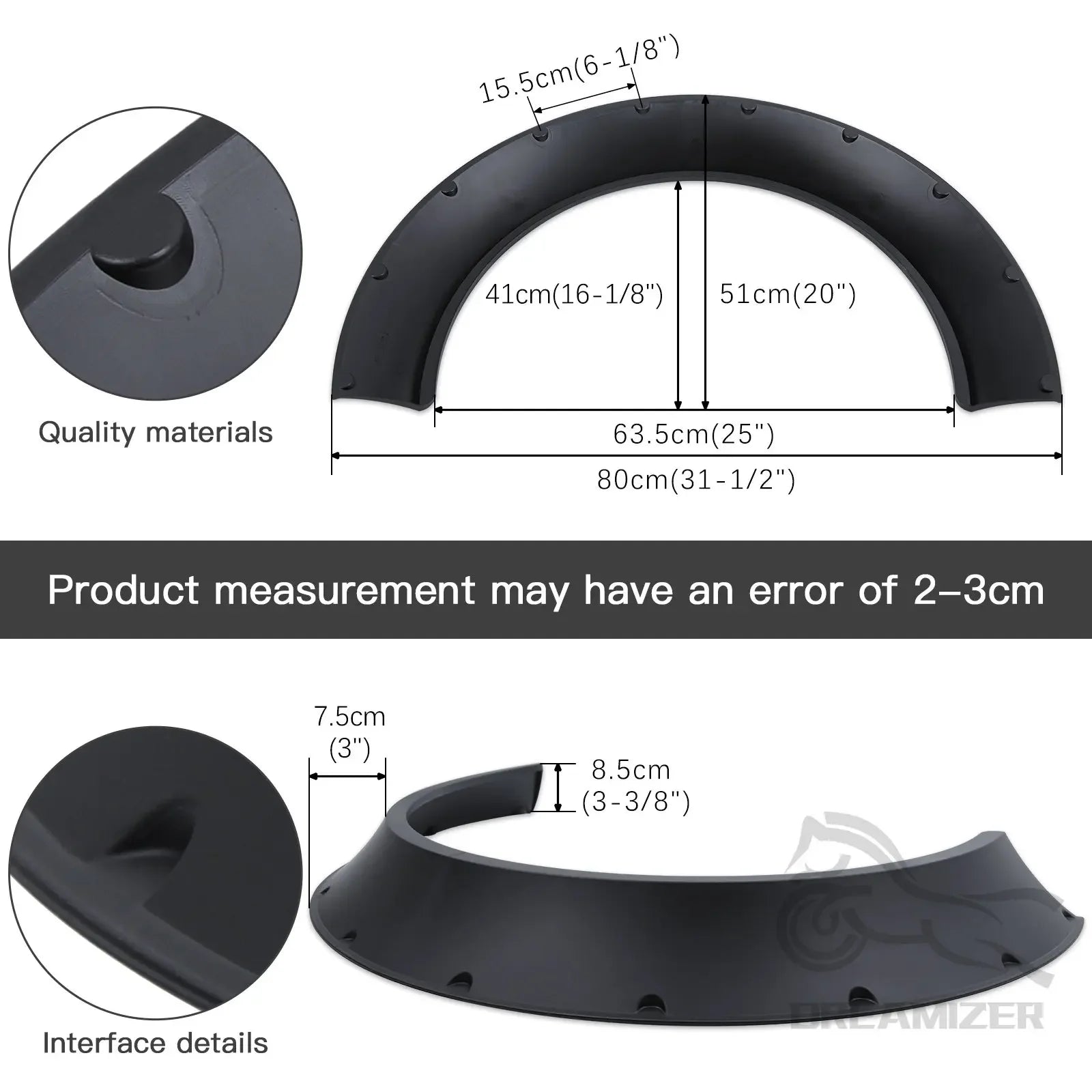 4PCS Universal Car Fender Flares Wheel Arch Extensions - JustUsRacers