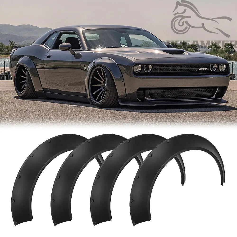 4PCS Universal Car Fender Flares Wheel Arch Extensions - JustUsRacers
