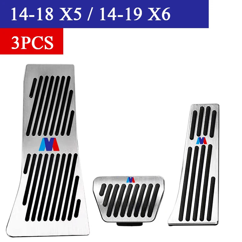 BMW Foot Pedal Covers Stainless Steel Rubber Anti-Slip Pedals - JustUsRacers