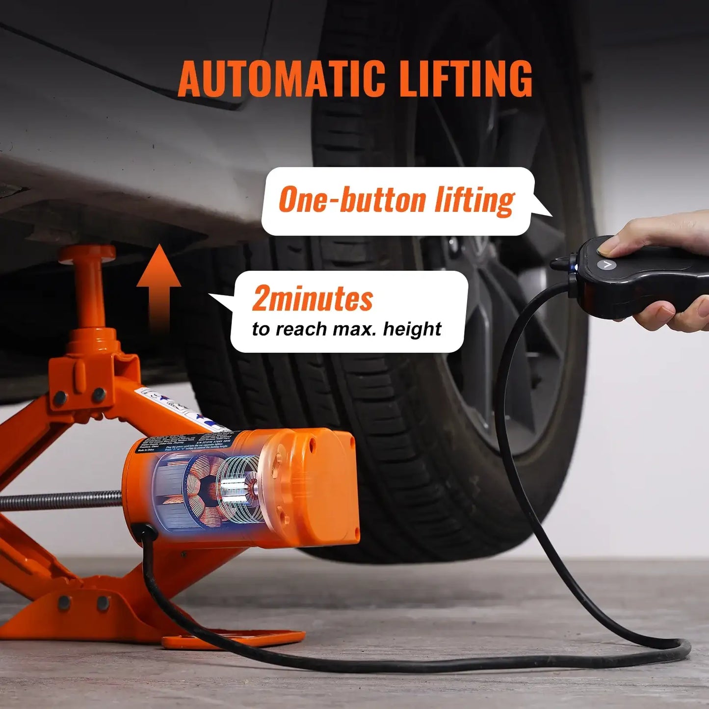 SucceBuy Electric Car Jack 3T with Electric Impact Wrench - JustUsRacers