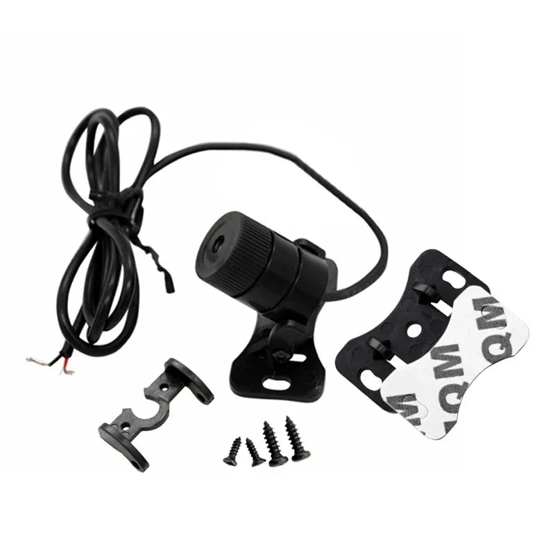 Car LED light kit includes laser beam and universal fit cable. Anti-fog, anti-collision. Suitable for bike or helmet mounting