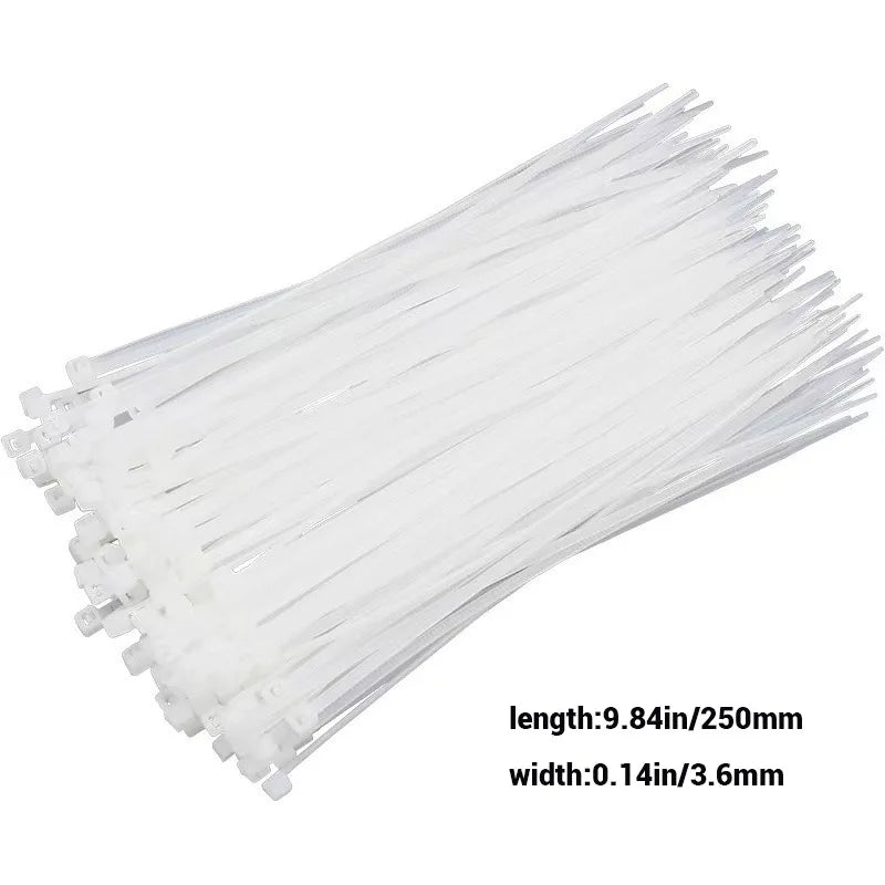 100pcs Self-Locked Nylon Cable Tie Set - JustUsRacers