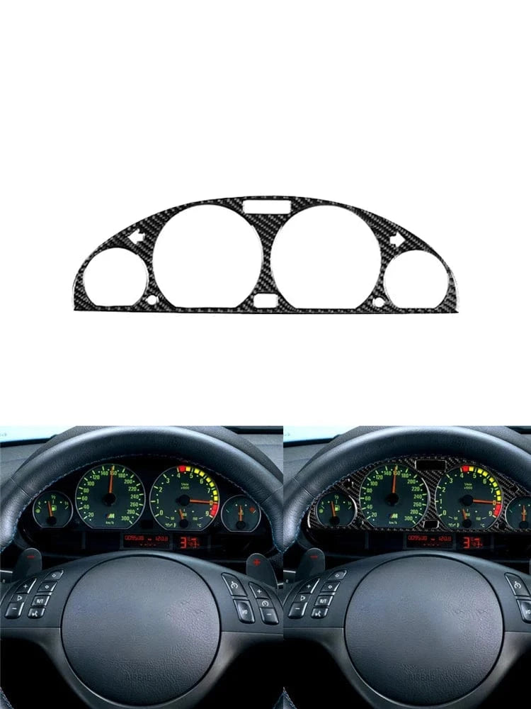 Carbon Fiber Speedometer Frame Stickers for BMW 3 Series E46 (1998–2005) - JustUsRacers