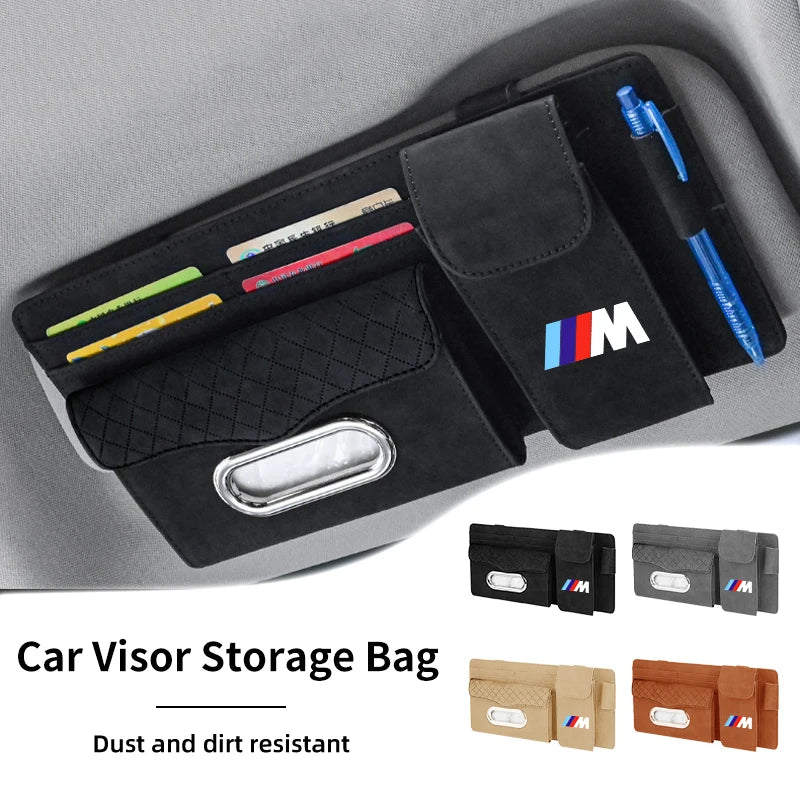BMW E36, E39, E46: Sun visor storage bag for tissues and glasses.