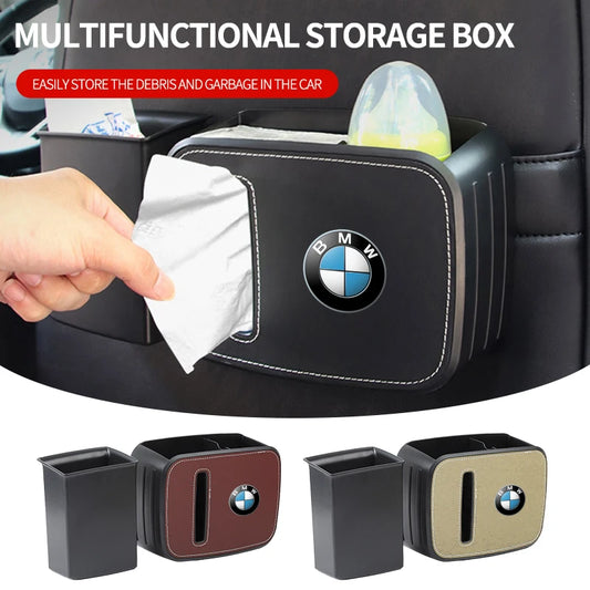 Functional BMW E36 E46 car storage box for tissues and cups. Multi-compartment design ensures organized access to essentials.