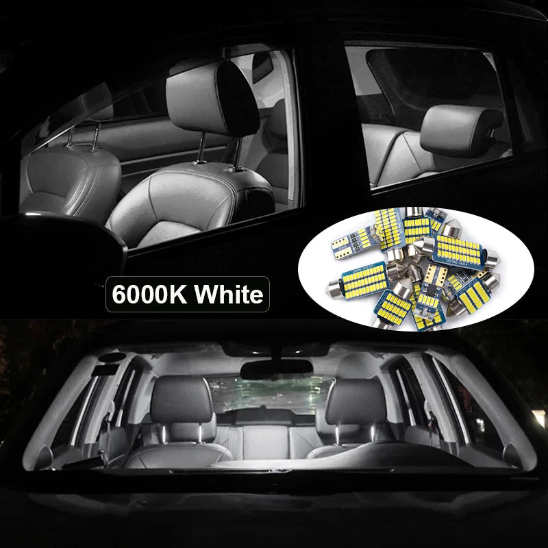 BMW 3 Series LED interior light kit (1990-2013), features white LED bulbs for enhanced illumination.