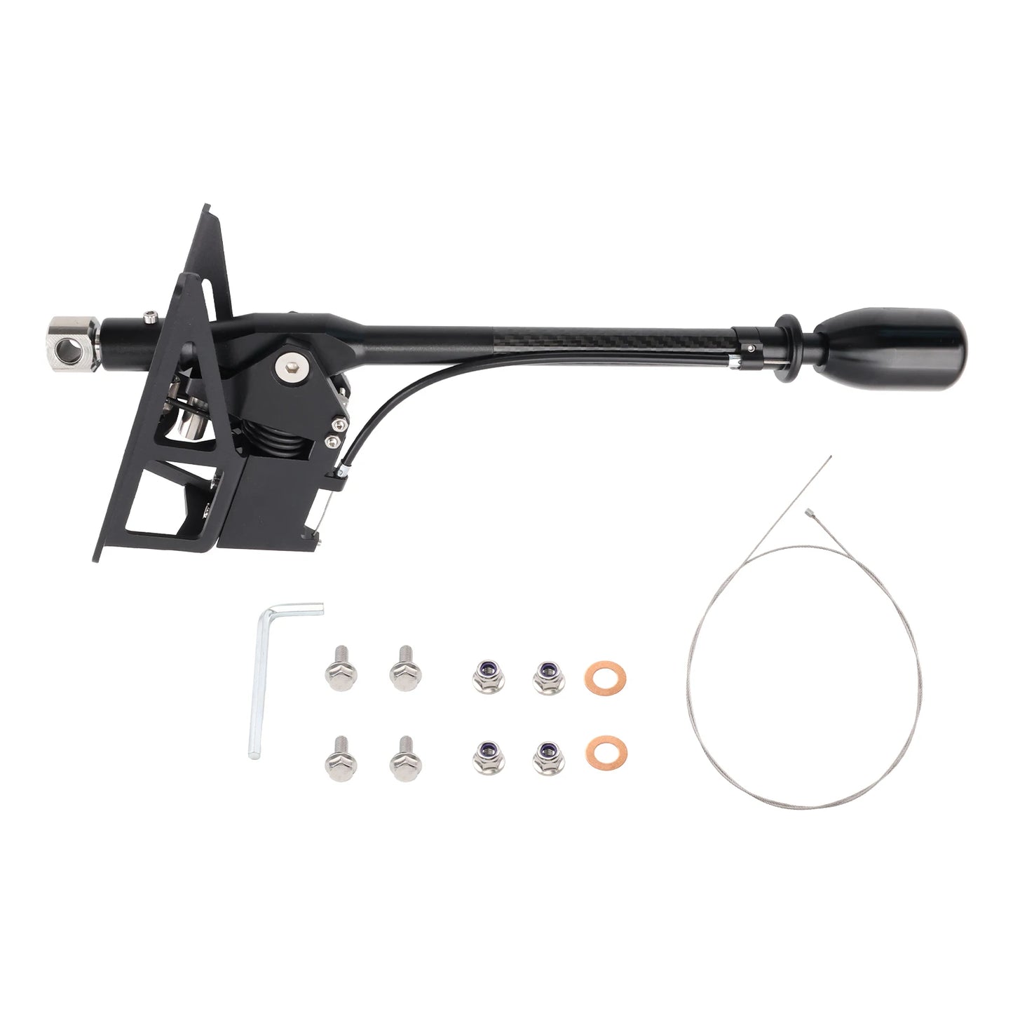 BMW short shifter box with sleek black and silver paint finish against a clean white background.