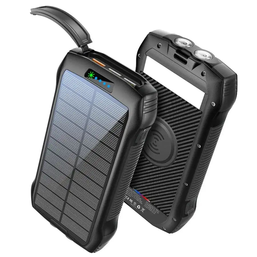 Portable Solar Power Bank 33500mAh with Flashlight - JustUsRacers