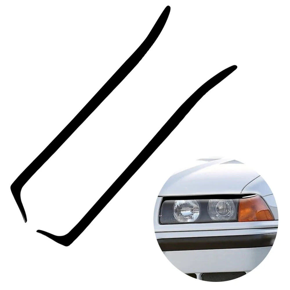 Carbon fiber headlight brow for BMW E36 sedans (1992-1998), replaces left headlight cover.