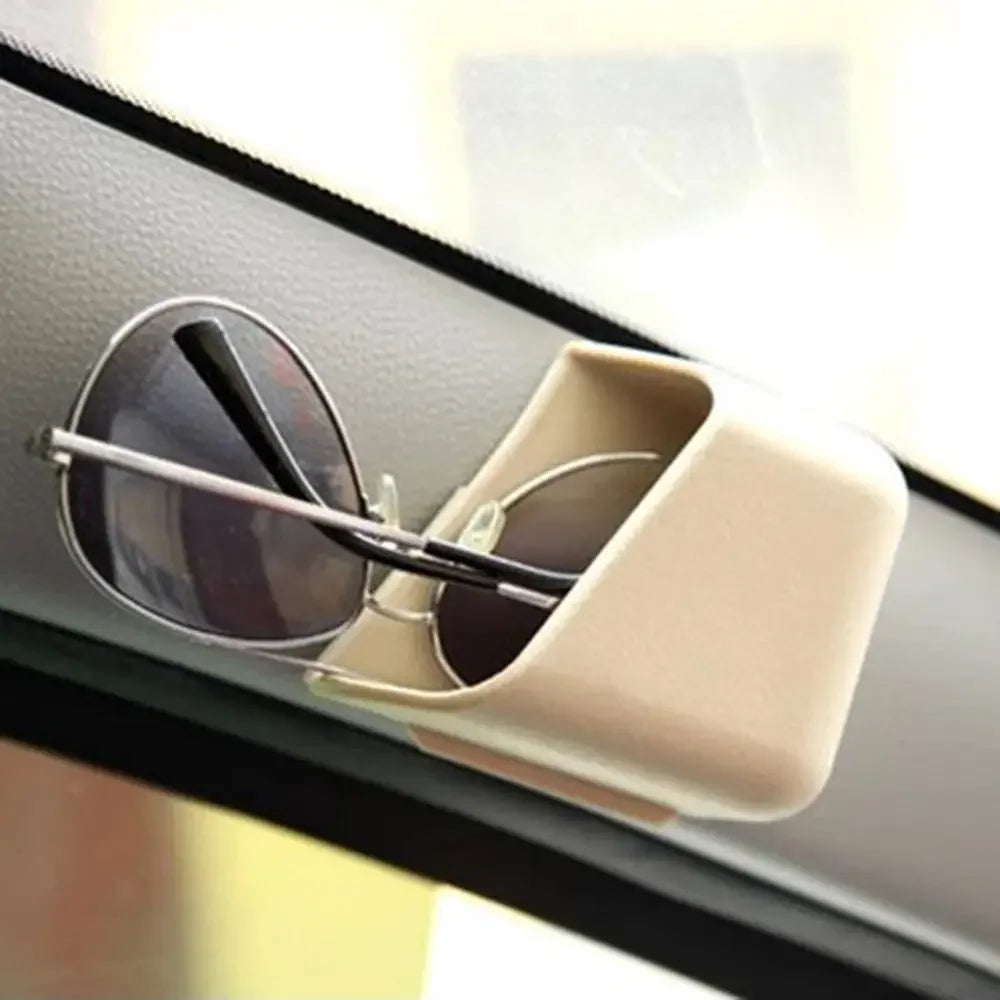 '2-piece IC card holder organizer set with sunglasses prop on dashboard — fits car essentials.'